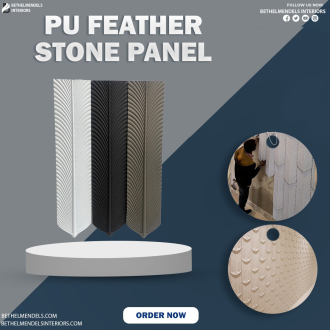 pu feather stone panel