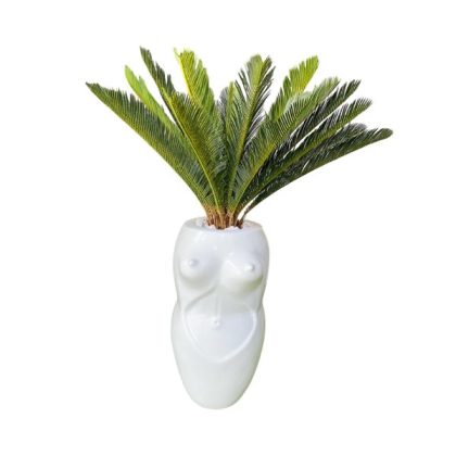 Artificial Cycas Palm Potted in Fiberglass Sisi Vase