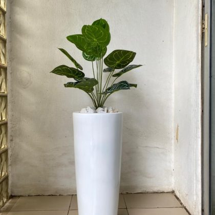 Artificial Plant Potted With Cone fiberglass Vase