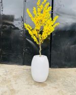 Artificial Primrose Tree Potted with Classic Fiberglass Vase