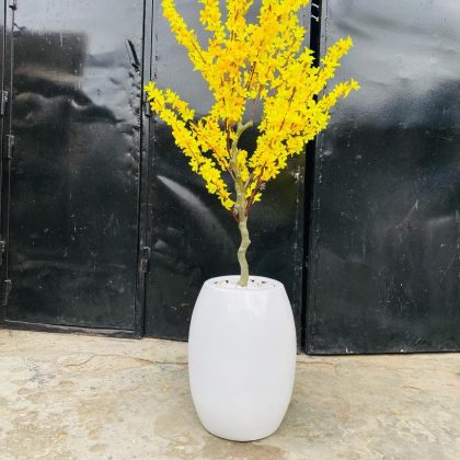 Artificial Primrose Tree Potted with Classic Fiberglass Vase