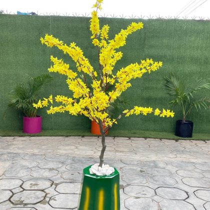 Artificial Frimrose Tree Potted With Payah Fiberglass Vase