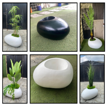 Transform Your Décor with a Pebble Pot: The Elegance of Fiberglass and Artificial Plants