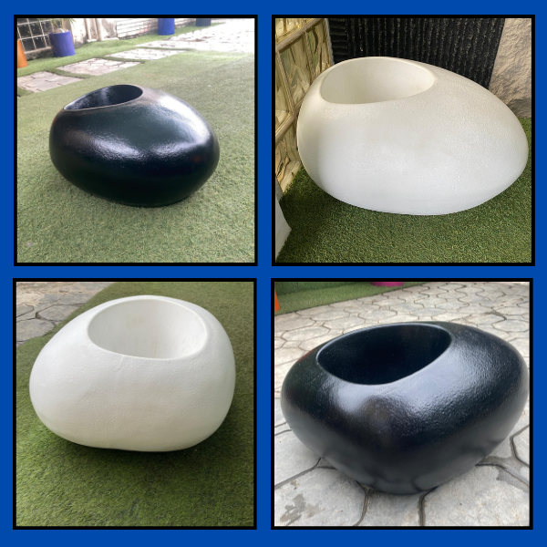 Pebble pot fiberglass flower pot