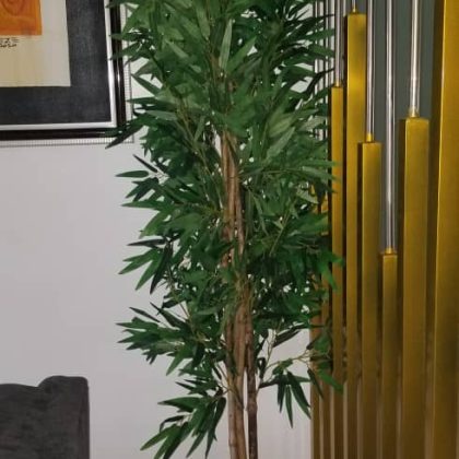 200cm Natural Bamboo Tree Potted With 33cm Egg Classic fiberglass Pot