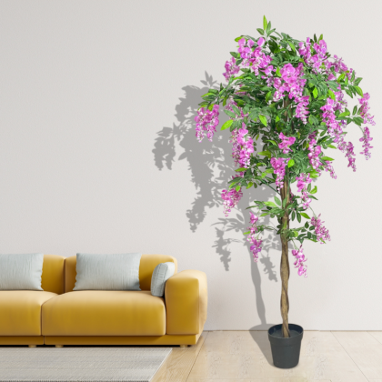 Artificial Wisteria Tree Plant – Elegant Faux Floral Decor for Events and Homes