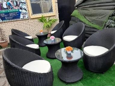 Rattan Dinner Chairs And Table For Outdoor