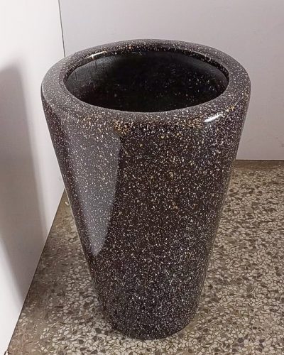 Black Cone Fiberglass Planter/Pot - Height 45cm