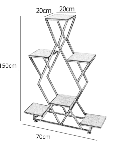 Alien six metal plant stand