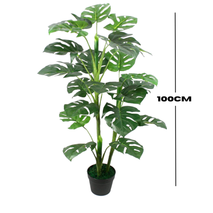 Artificial Mini Monstera Flower Plant - 100cm
