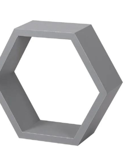 Hexagon Wooden Flower vase For Interior Wall Decorations | Height 32CM