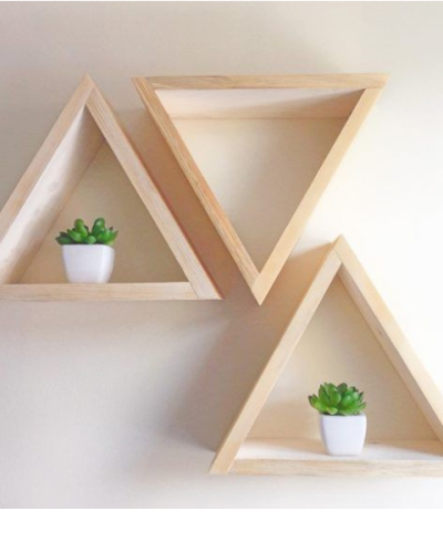Triangle Hanging Wooden Vases Made With Best Plywood Materials
