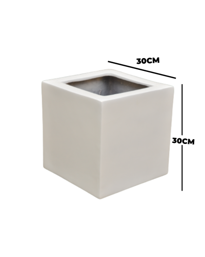Square Fiberglass Flower Pot - 30cm