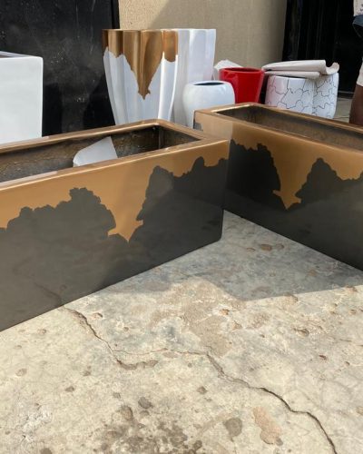 TALL TROUGH FIBERGLASS PLANTERS FOR NATURAL PLANTS