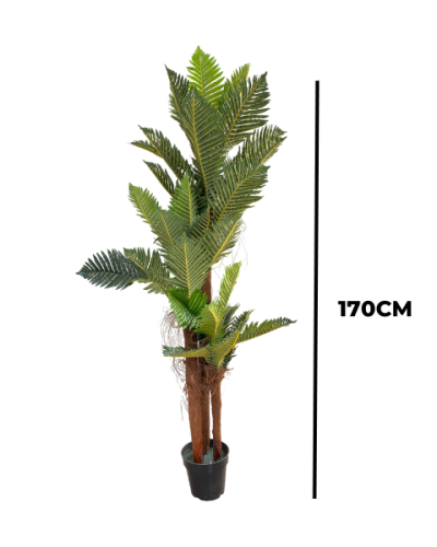 Artificial Three Stems Sheath Palm Tree Plants - 170cm