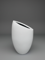 Fiberglass Flower Pot/Vase Decor | Chamfered Oval Planter Sales