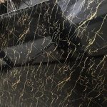 Marble Wall Sheet | Black Marble Design with Gold Pattern