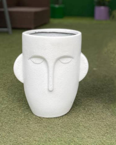 43cm Linear Face Fiberglass flower Pot/Vase/Planter for Indoor/Outdoor