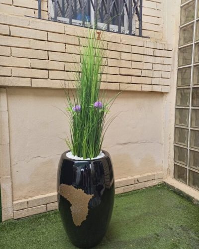 Artificial grass plant potted with 60cm classic flower pot