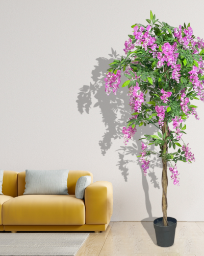 Artificial Wisteria Tree Plant – Elegant Faux Floral Decor for Events and Homes