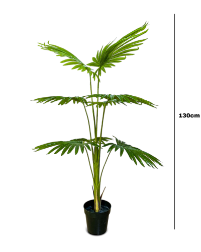 Artificial Fan Palm Plant Tree - 130cm