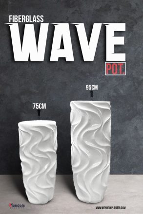 Wave Fiberglass Plants Pots For Indoor/Outdoor Decor