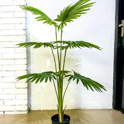 Artificial Fan Palm Plant Tree - 130cm