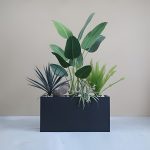 Elegant Indoor Artificial Greenery Landscaping Design with Fiberglass Planters for Office and Home - Image 3