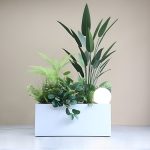 Elegant Indoor Artificial Greenery Landscaping Design with Fiberglass Planters for Office and Home - Image 4