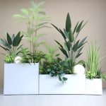 Elegant Indoor Artificial Greenery Landscaping Design with Fiberglass Planters for Office and Home - Image 7