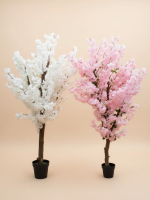 Artificial Cherry Blossom Tree 220cm & 214cm | Luxury Pink & White Indoor Decor in Nigeria