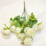 Artificial Rose Flowers | 55cm 9-Heads flowers for Wedding and Home Decoration Floral setup (PN-1) - Image 9