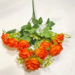 Artificial Rose Flowers | 55cm 9-Heads flowers for Wedding and Home Decoration Floral setup (PN-1) - Image 2
