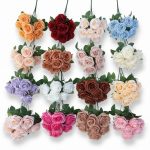 9 Heads Bouquet Camellia Artificial Flowers | Wedding and Home Decoration Floral setup Roses (PN-2) - Image 12