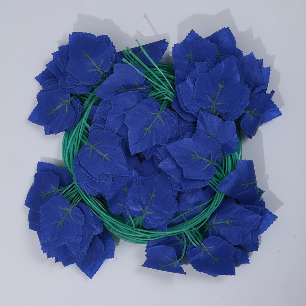 xyz-11.jpg Artificial Blue color Creeping Plant for interior and exterior decorative setup | 36 leaves - Image 1
