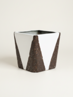 Tapered Edge Square Vase 30cm (Artistic Design) Fiberglass Planter