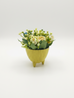 Artificial Table Top Flowers 7cm in Decorative Vase | Mini Indoor Flower Décor Nigeria - Image 2