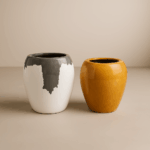 Mendels Apple fiberglass pot vase planters | 45cm and 40cm