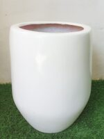 Chic Half-Cylinder Fiberglass Pot – 42CM Tall, Modern Style - Image 4