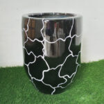 Chic Half-Cylinder Fiberglass Pot – 42CM Tall, Modern Style - Image 3