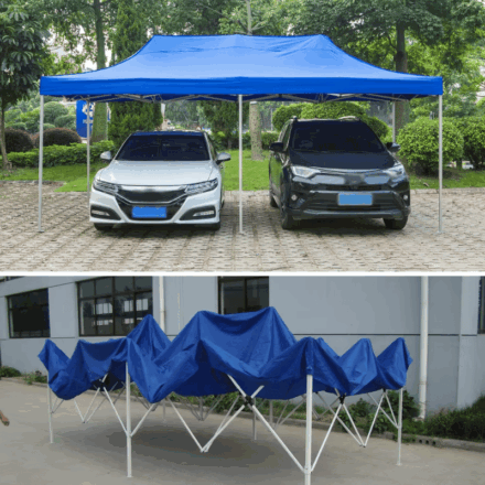 Metal Foldable Canopy Tent - 10ft by 20ft Water Resistant Tent Canopy