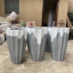 Stylish Okra fiberglass plant planter – 70CM Tall, Modern & Elegant - Image 2