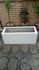 Trough Fiberglass Planter – 100CM Length, 40CM Height for Stylish Plant Displays - Image 3