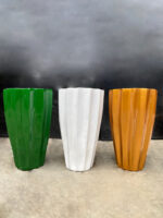 Stylish Okra fiberglass plant planter – 70CM Tall, Modern & Elegant - Image 3