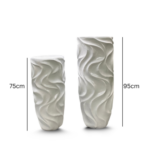 Wave Fiberglass Flower Pots – Stylish and Customizable Planters - Image 2