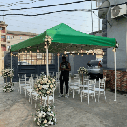 10ft x 15ft Mendels Foldable Canopy Tent – Outdoor Trade Fair Event Canopy