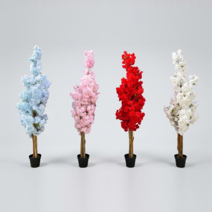 Artificial Cherry Blossom Tree 165cm | Pink, White, Red & Sky Blue Indoor Décor Nigeria