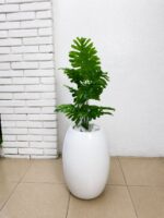 Artificial Mini Plants in Fiberglass Vase 95cm with White Pebble Stones | Modern Indoor Décor Nigeria - Image 15